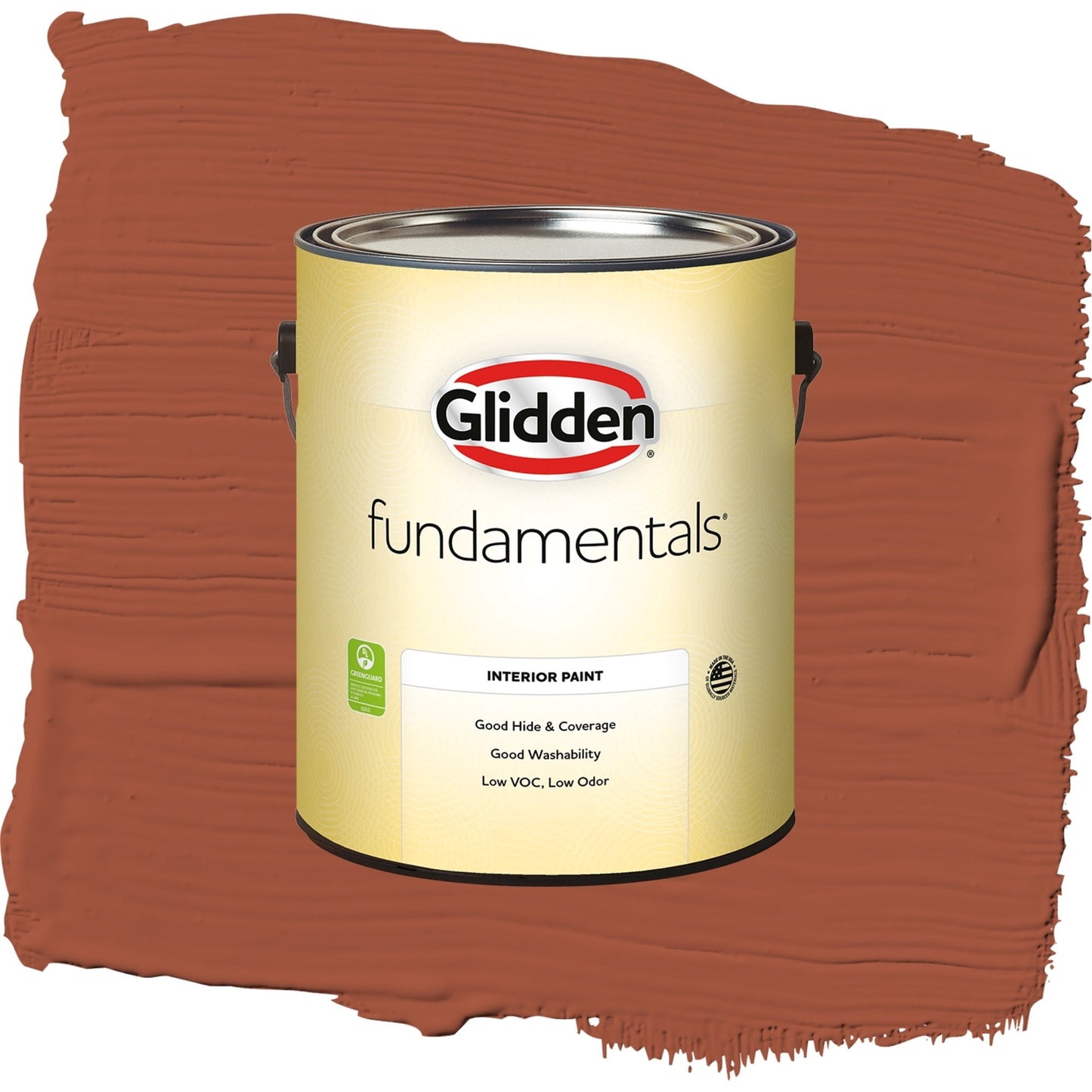 Glidden Fundamentals Ancient Copper / Orange, Semi-Gloss Interior Paint, 1 Gallon