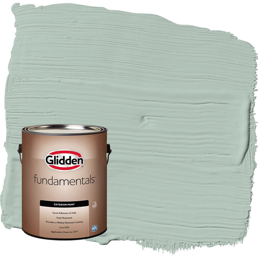 Glidden Fundamentals Aquamarine Dream / Blue Semi-Gloss Exterior Paint, 1 Gallon