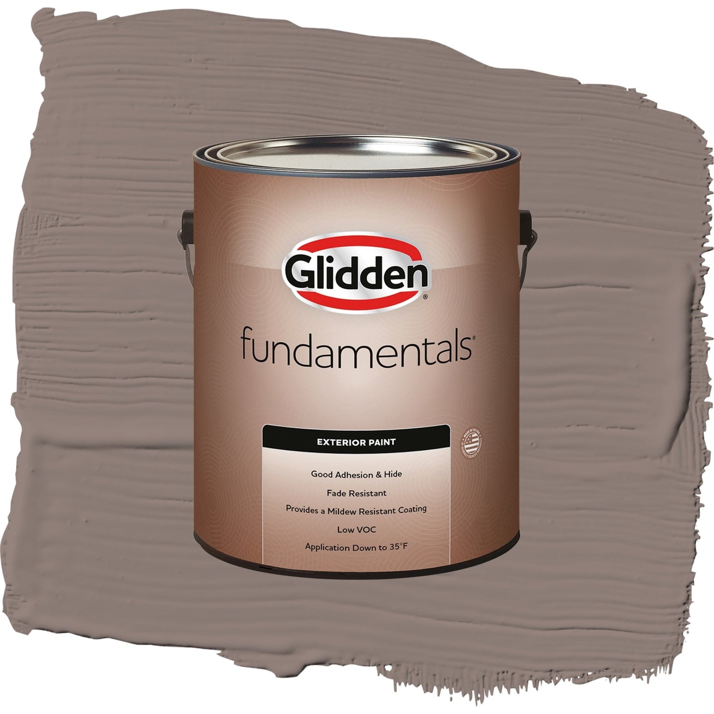 Glidden Fundamentals Cinnamon Toast / Brown, Semi-Gloss Exterior Paint, 1 Gallon