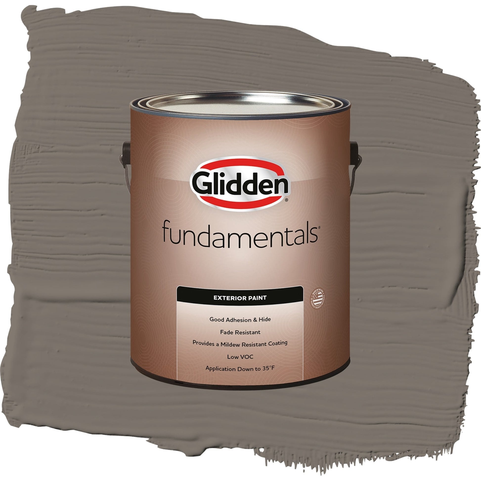 Glidden Fundamentals Deconstruction / Gray, Semi-Gloss Exterior Paint, 1 Gallon