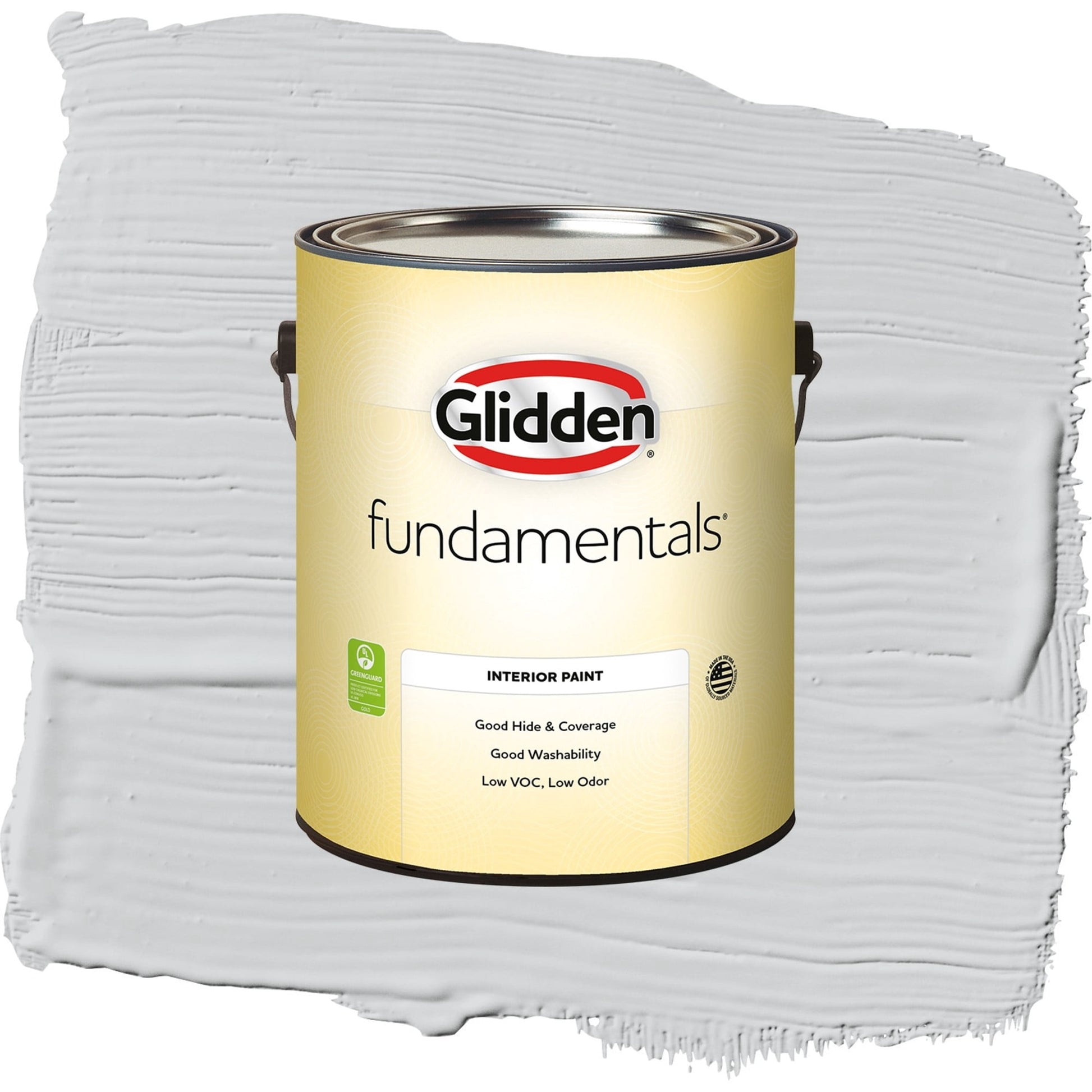 Glidden Fundamentals Elemental / Gray, Semi-Gloss Interior Paint, 1 Gallon