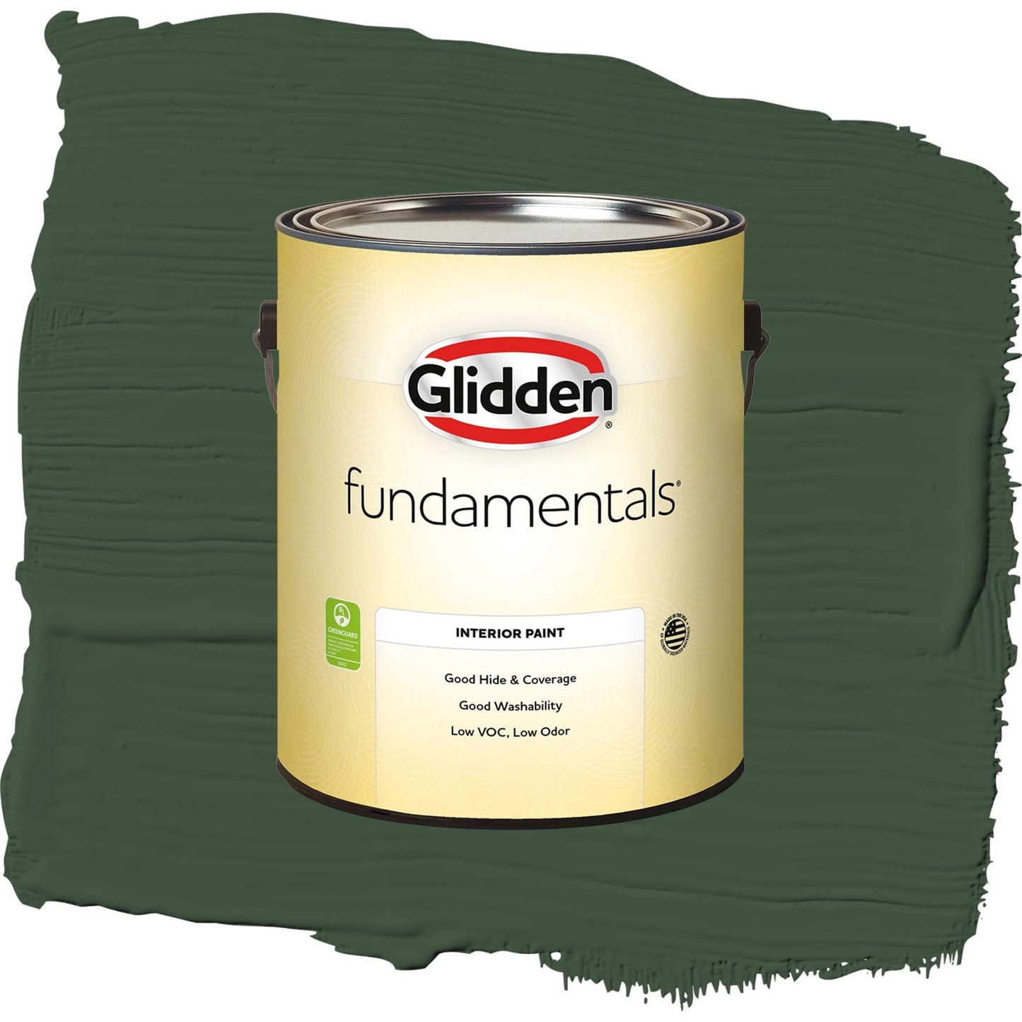 Glidden Fundamentals Pine Forest / Green, Semi-Gloss Interior Paint, 1 Gallon