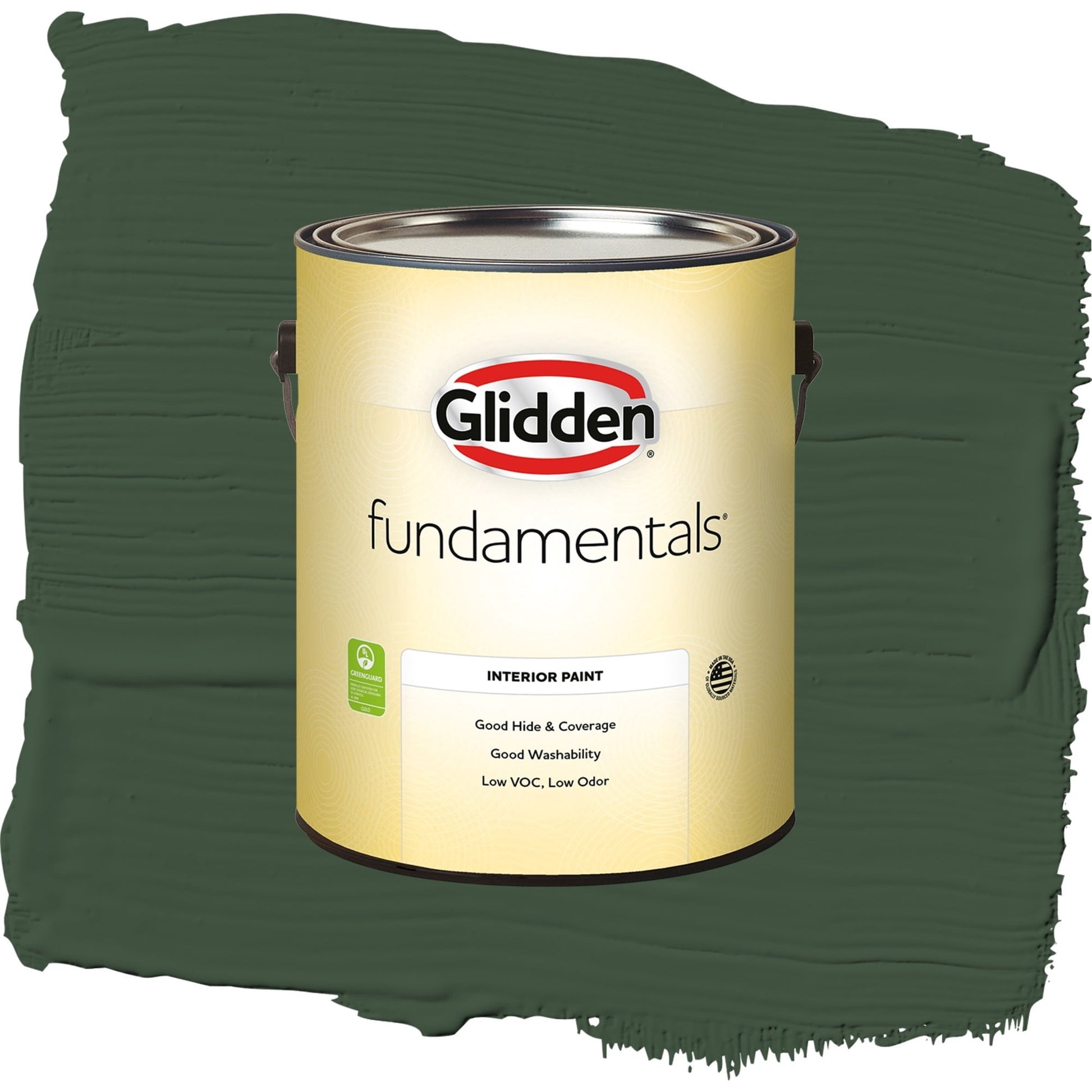 Glidden Fundamentals Pine Forest / Green, Semi-Gloss Interior Paint, 1 Gallon