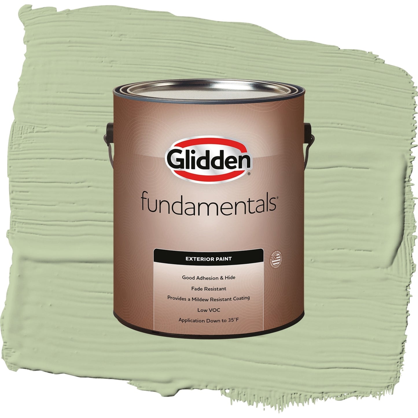Glidden Fundamentals Quaking Grass / Green, Semi-Gloss Exterior Paint, 1 Gallon