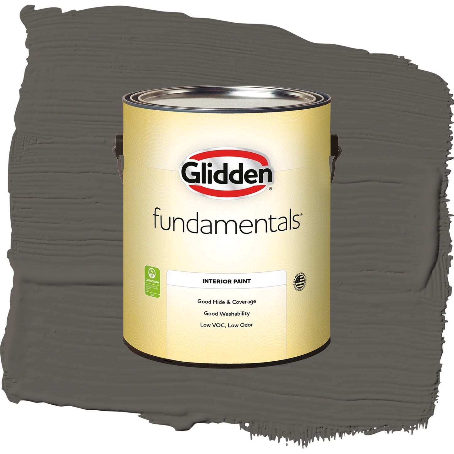 Glidden Fundamentals Stone's Throw / Gray, Semi-Gloss Interior Paint, 1 Gallon