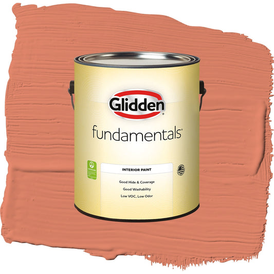 Glidden Fundamentals Summer Sunset / Orange, Semi-Gloss Interior Paint, 1 Gallon