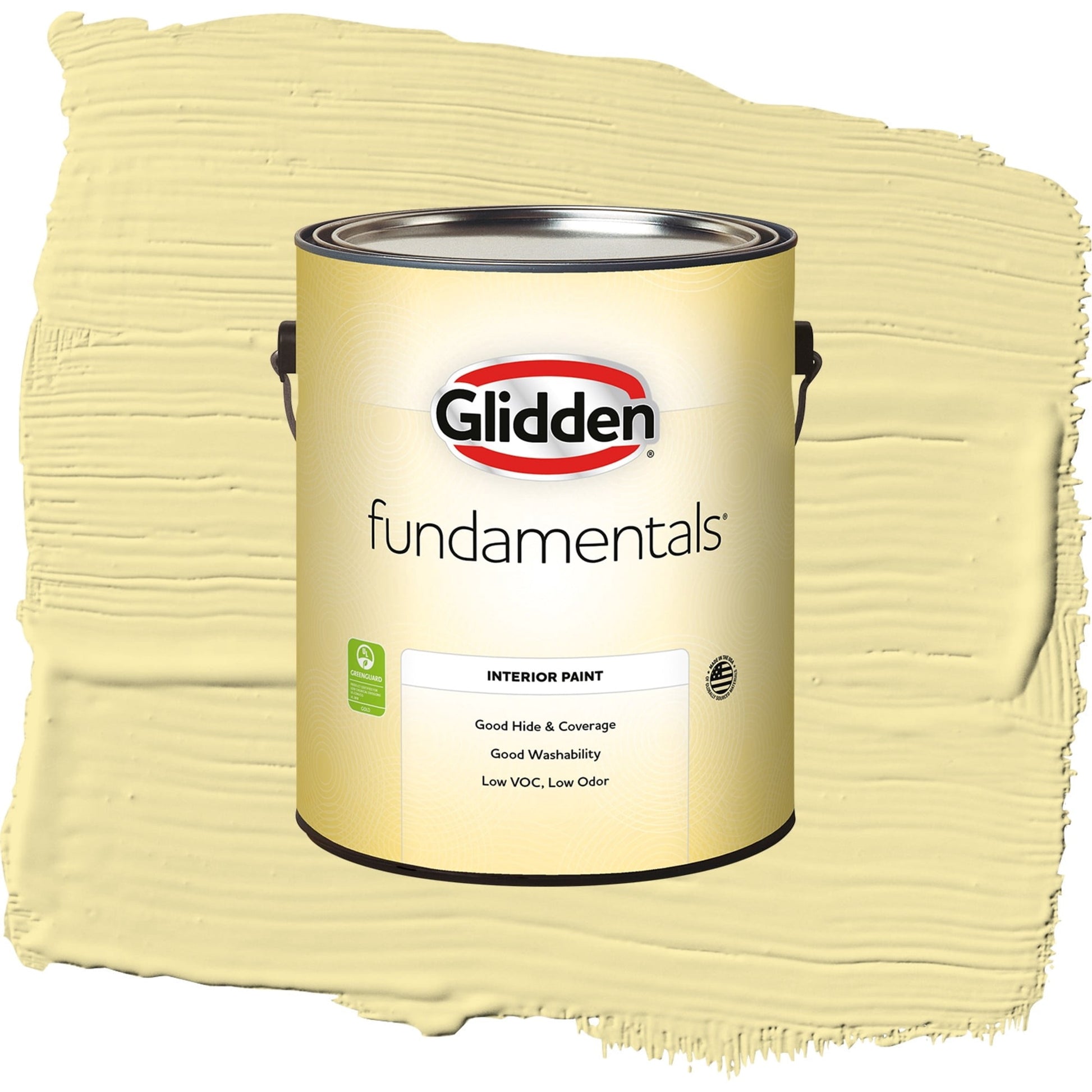 Glidden Fundamentals Turning Oakleaf / Yellow, Semi-Gloss Interior Paint, 1 Gallon