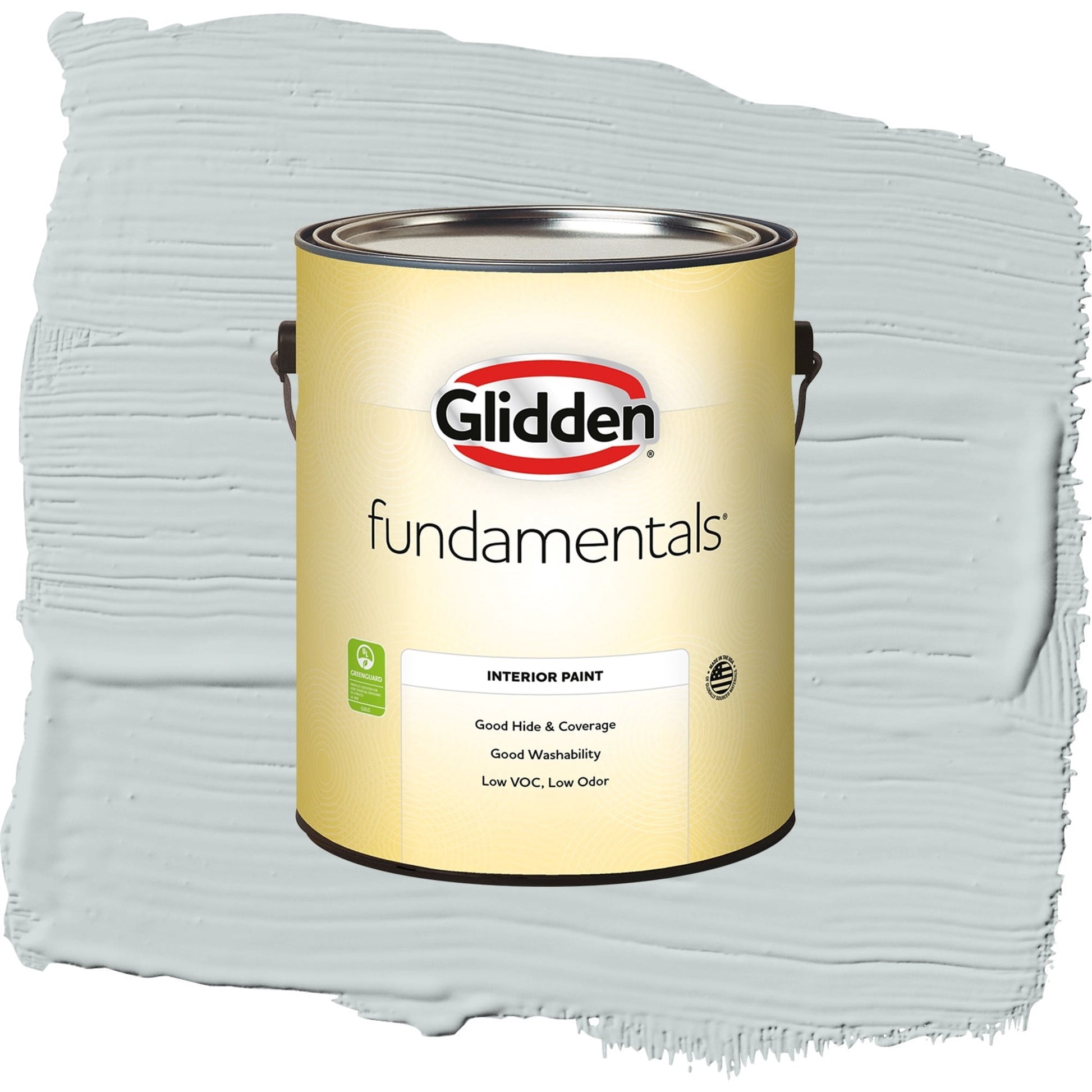Glidden Fundamentals Winter Chill / Gray, Semi-Gloss Interior Paint, 1 Gallon
