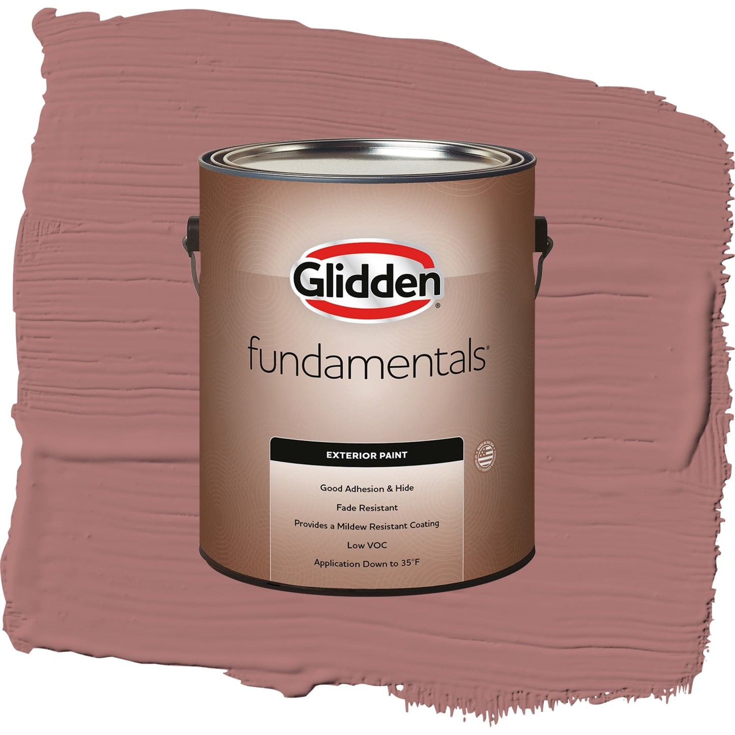 Glidden Fundamentals Cinnamon Diamonds / Rose Pink Satin Exterior Paint, 1 Gallon