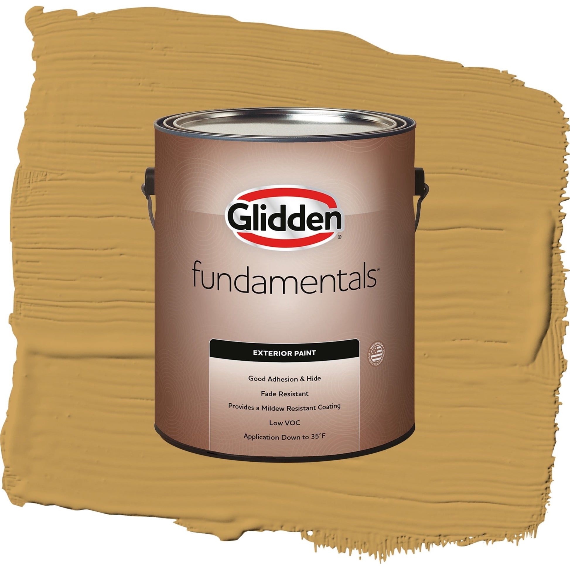 Glidden Fundamentals Amaretto Sours / Yellow, Semi-Gloss Exterior Paint, 1 Gallon
