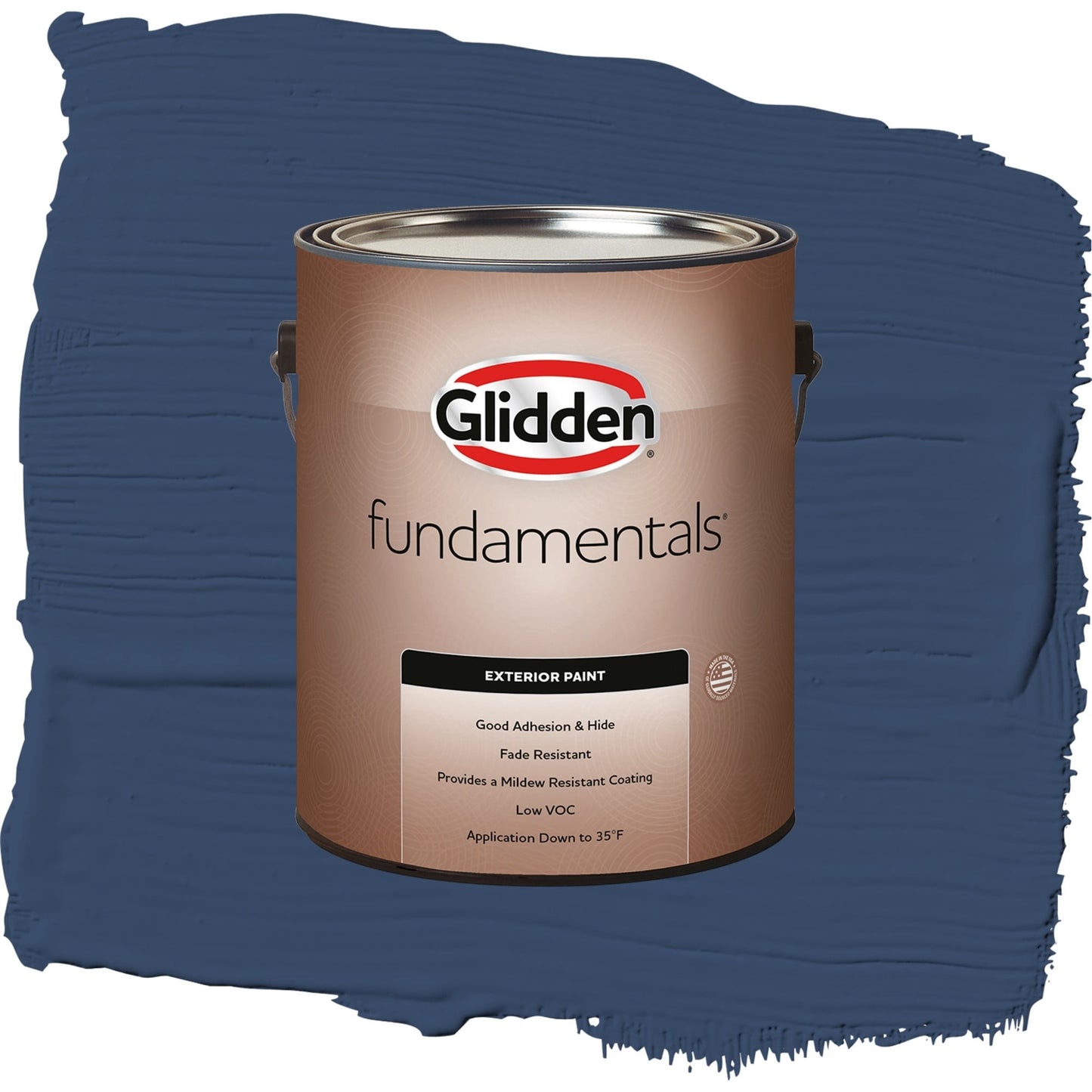 Glidden Fundamentals Annapolis Blue Flat Exterior Paint, 1 Gallon