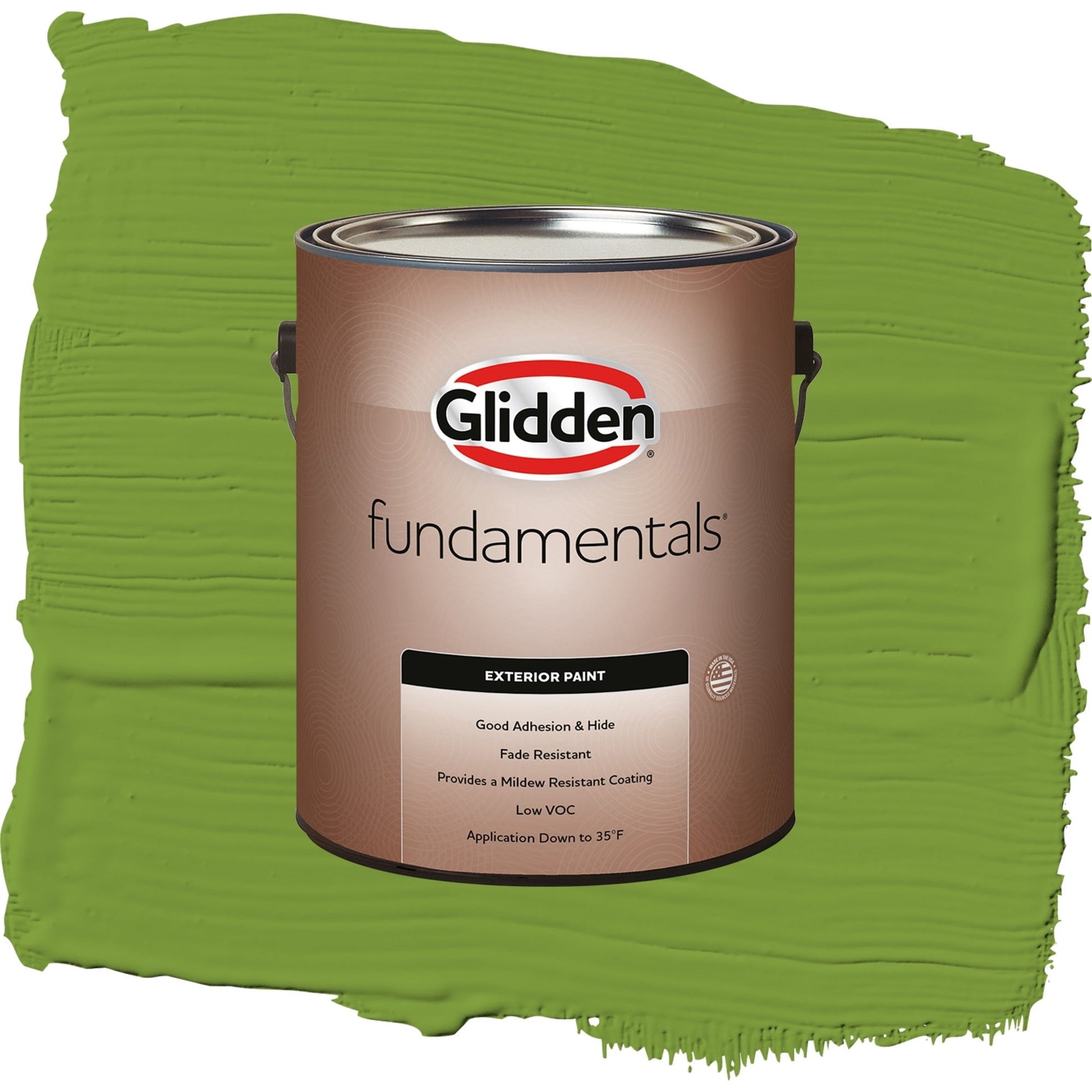 Glidden Fundamentals Antique Moss / Green, Semi-Gloss Exterior Paint, 1 Gallon