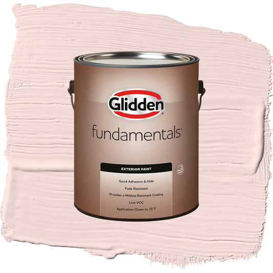 Glidden Fundamentals Ballet Slipper / Pink, Flat Exterior Paint, 1 Gallon
