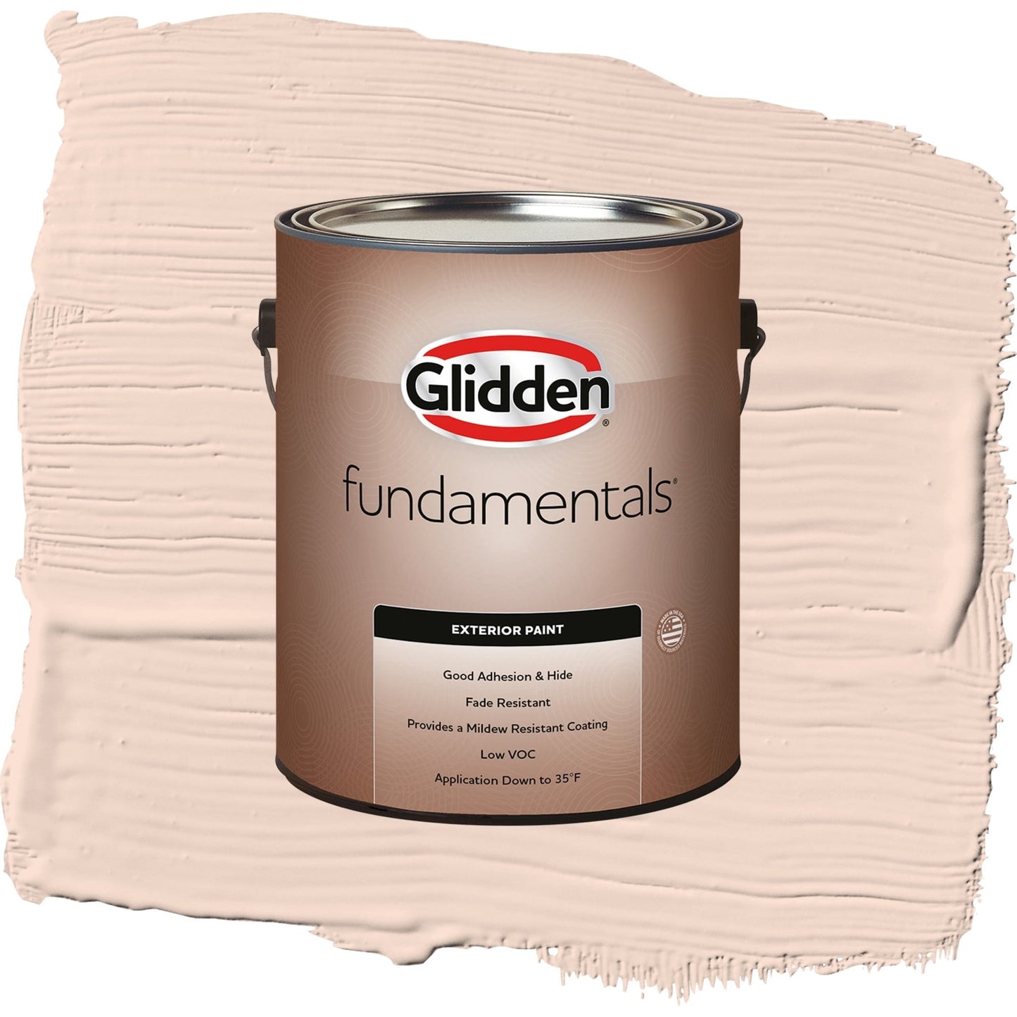 Glidden Fundamentals Blush Beige / Orange, Satin Exterior Paint, 1 Gallon