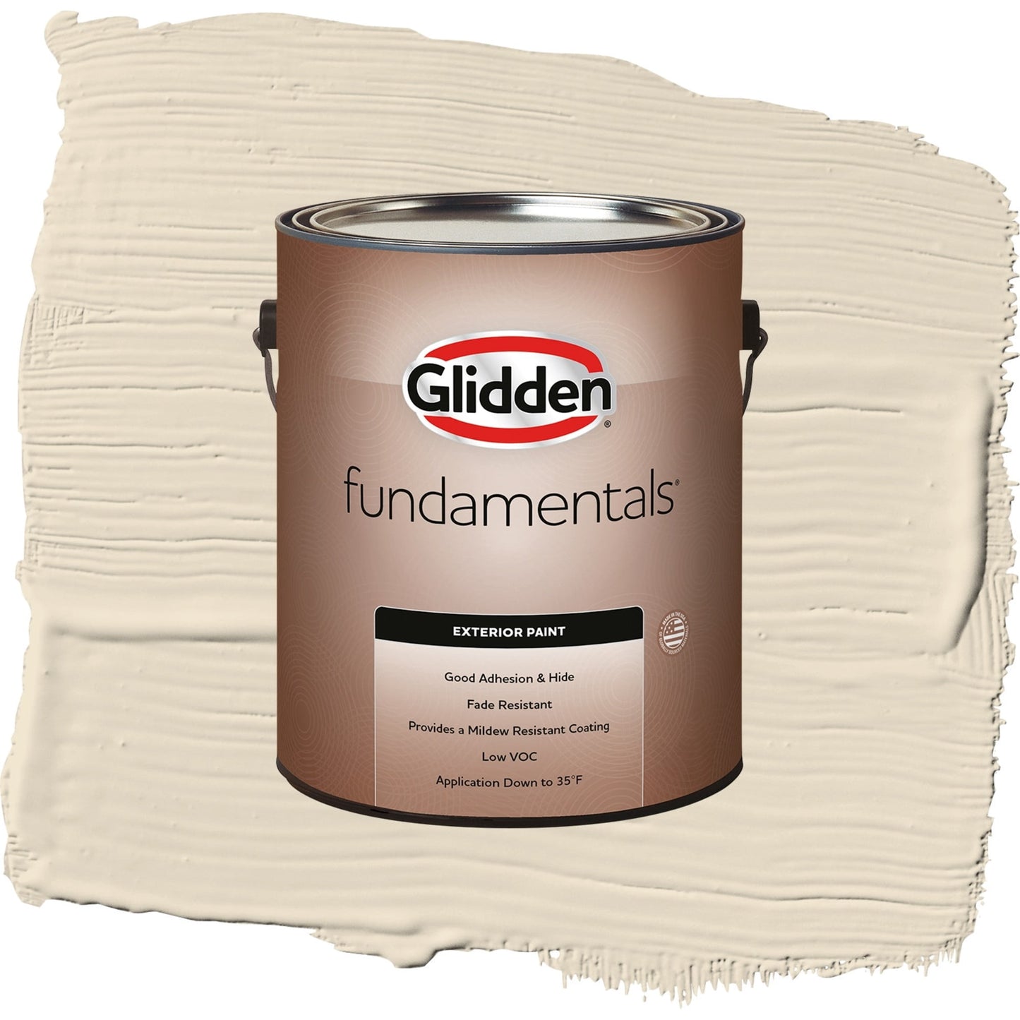 Glidden Fundamentals Bone White / Beige, Semi-Gloss Exterior Paint, 1 Gallon