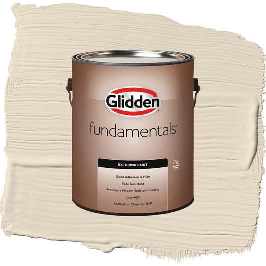 Glidden Fundamentals Bone White / Beige, Semi-Gloss Exterior Paint, 1 Gallon