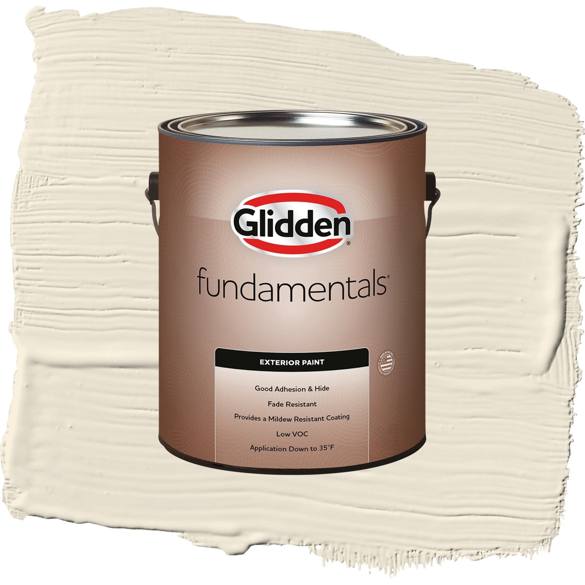 Glidden Fundamentals Brandied Pears / Beige, Semi-Gloss Exterior Paint, 1 Gallon