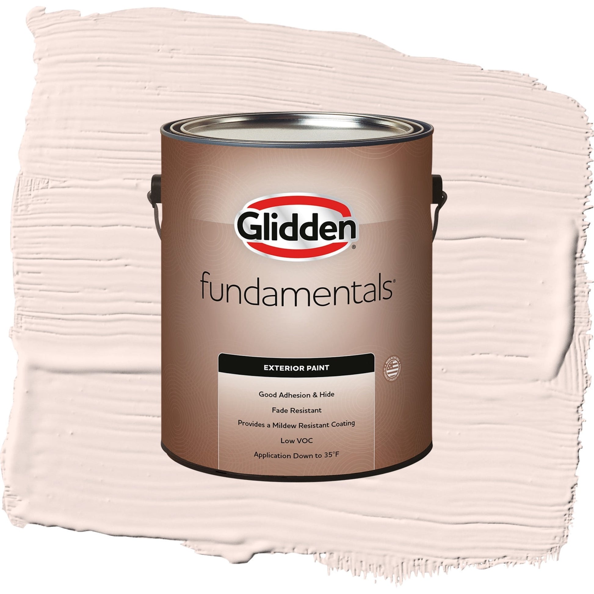Glidden Fundamentals Brandy Alexander / Red, Flat Exterior Paint, 1 Gallon