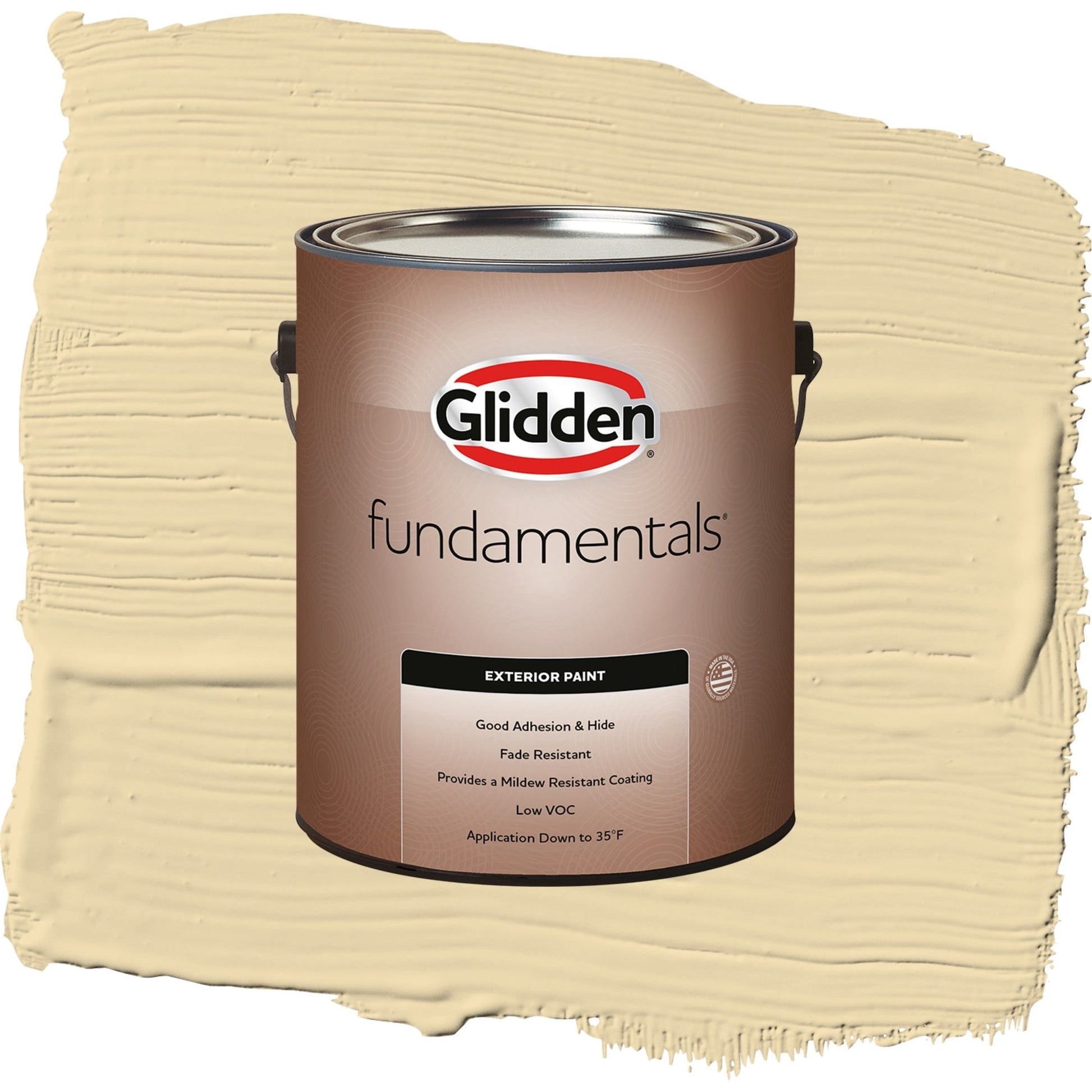 Glidden Fundamentals Caramelized Pears / Yellow, Semi-Gloss Exterior Paint, 1 Gallon