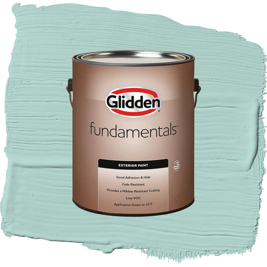 Glidden Fundamentals Cassiopeia / Green, Flat Exterior Paint, 1 Gallon
