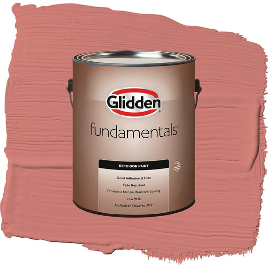 Glidden Fundamentals Chili Pepper / Red, Satin Exterior Paint, 1 Gallon