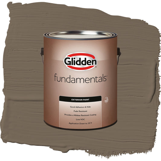 Glidden Fundamentals Curlew / Brown, Satin Exterior Paint, 1 Gallon