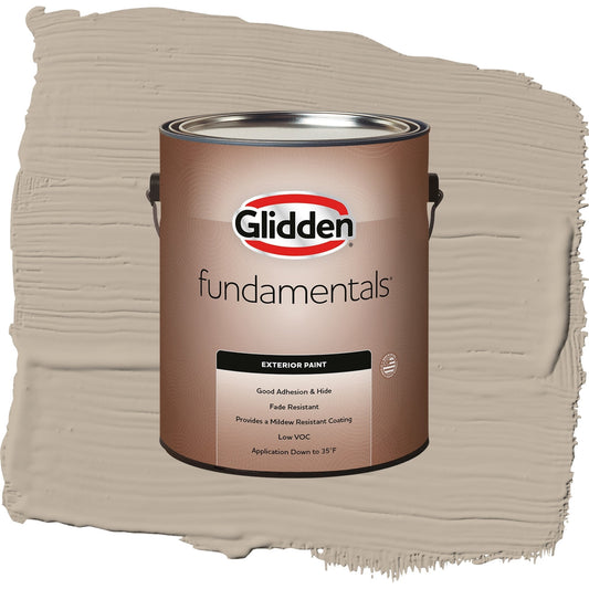 Glidden Fundamentals Discover / Beige, Satin Exterior Paint, 1 Gallon
