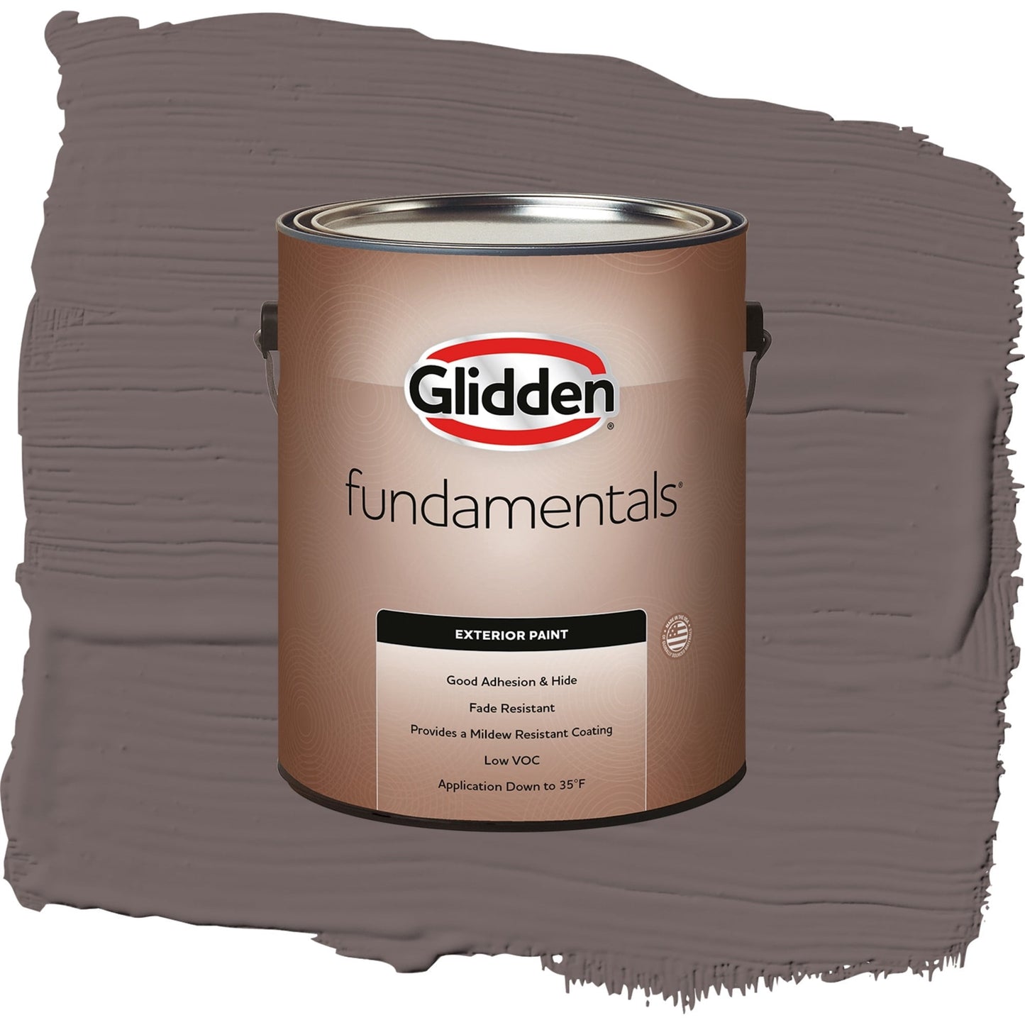 Glidden Fundamentals Eagle Eye / Brown, Satin Exterior Paint, 1 Gallon