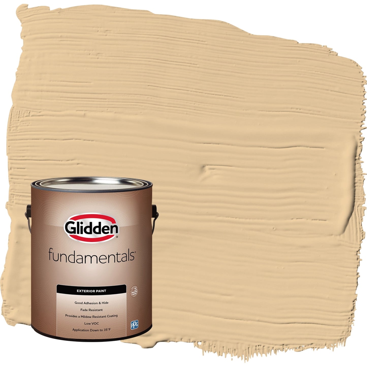 Glidden Fundamentals Pintura Exterior Semibrillante Faint Fawn / Amarillo, 1 GalÃ³n