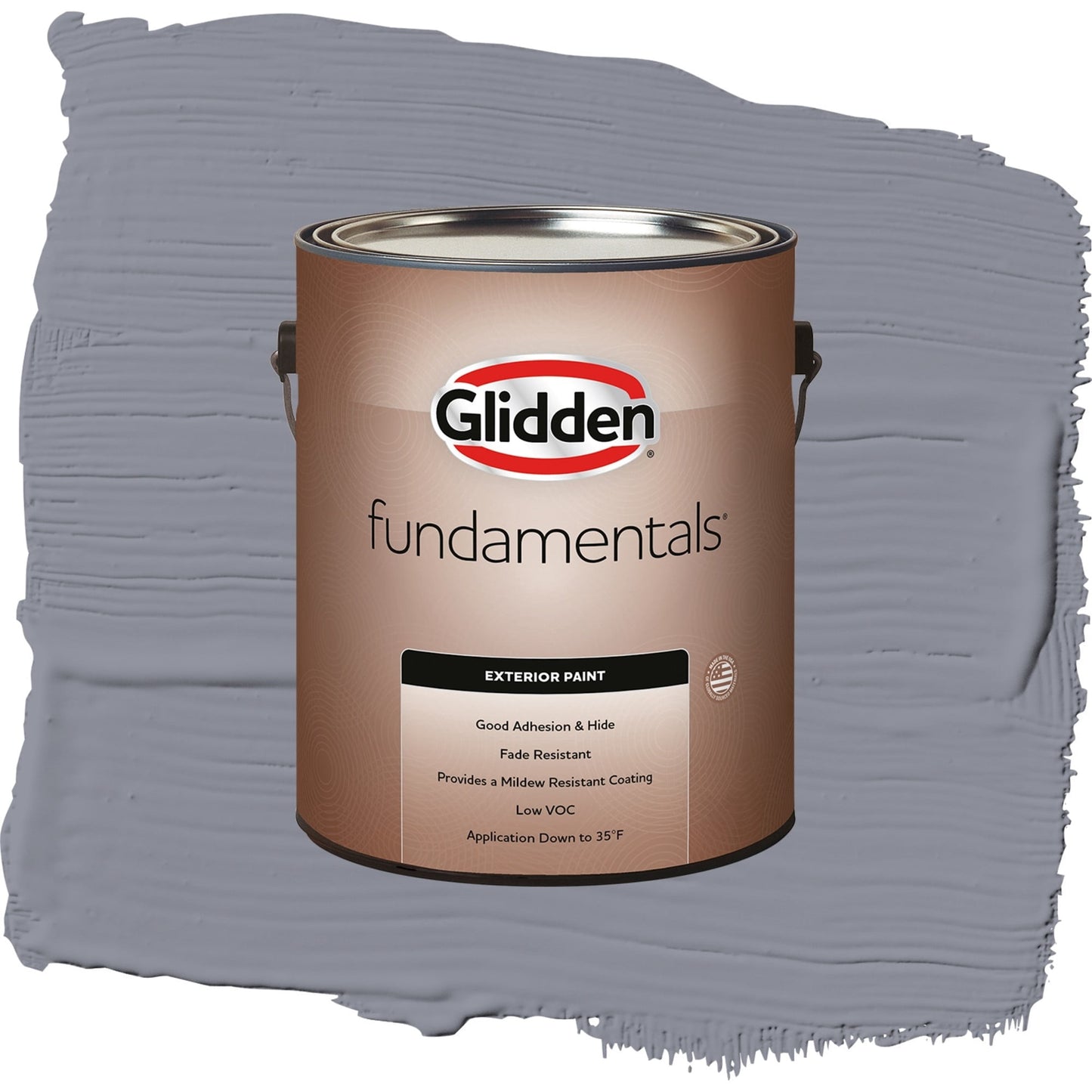 Glidden Fundamentals Flannel Pajamas / Grey, Semi-Gloss Exterior Paint, 1 Gallon