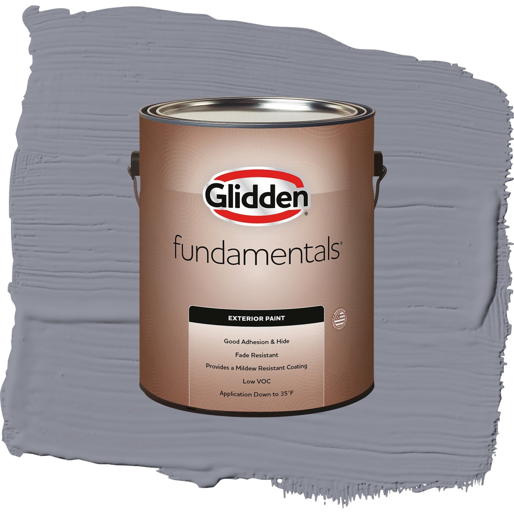 Glidden Fundamentals Flannel Pajamas / Grey, Semi-Gloss Exterior Paint, 1 Gallon
