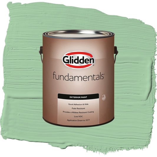 Glidden Fundamentals French Market / Green, Flat Exterior Paint, 1 Gallon