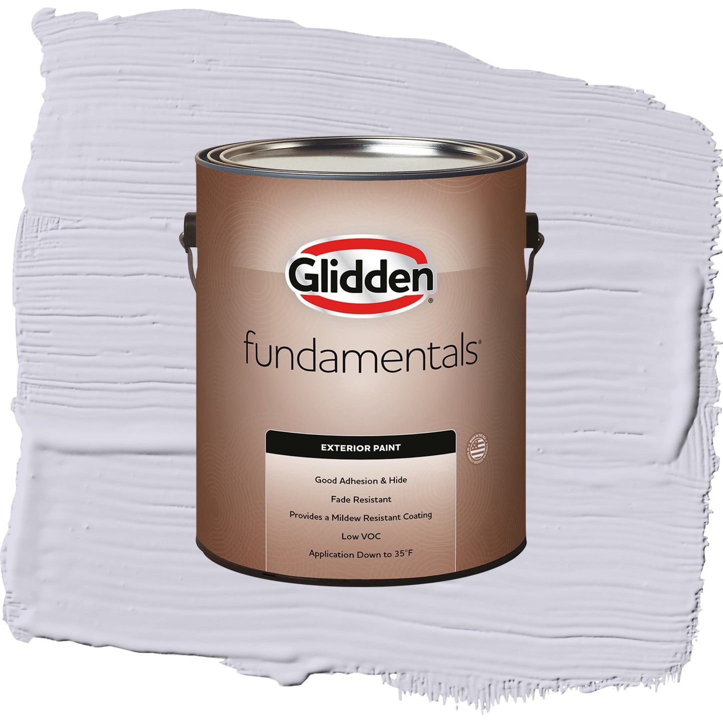 Glidden Fundamentals Frosted Lilac / Purple, Flat Exterior Paint, 1 Gallon
