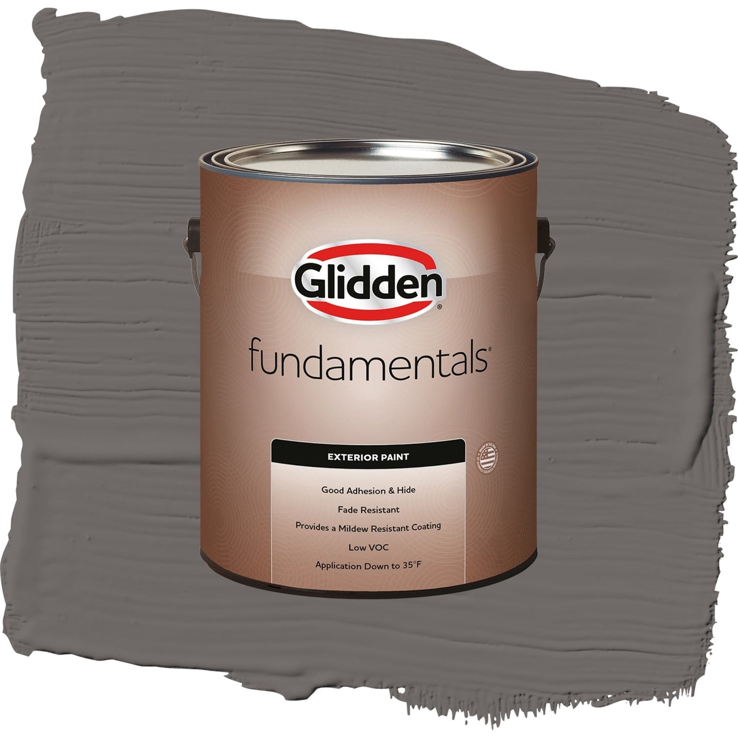 Glidden Fundamentals Gibraltar Gray / Grey, Semi-Gloss Exterior Paint, 1 Gallon