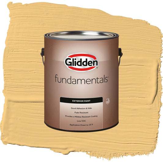 Glidden Fundamentals Gold Buff / Yellow, Semi-Gloss Exterior Paint, 1 Gallon