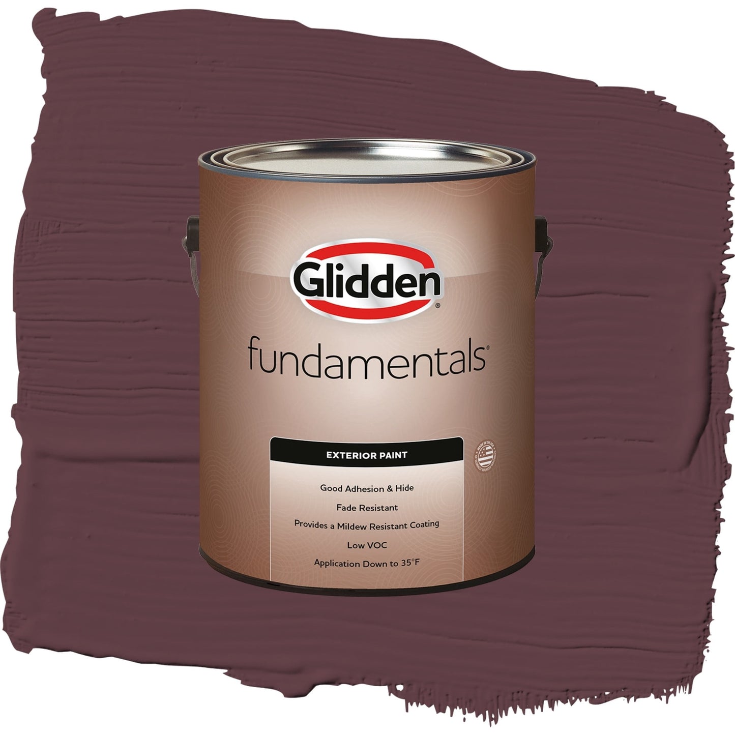 Glidden Fundamentals Gooseberry / Purple, Flat Exterior Paint, 1 Gallon