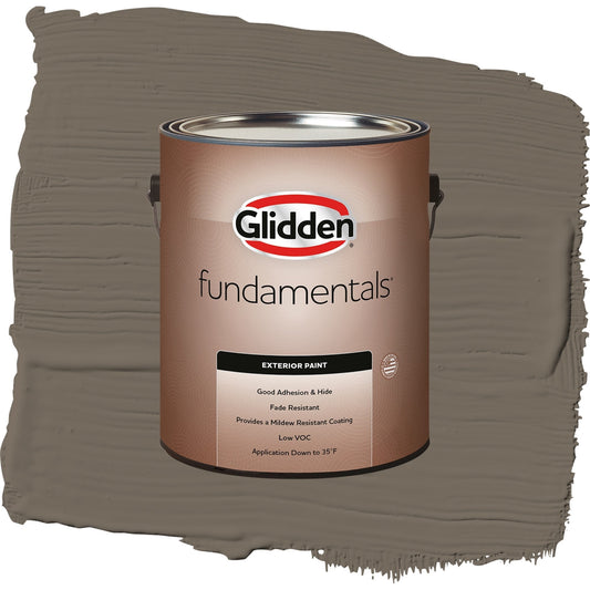 Glidden Fundamentals Granite / Brown, Satin Exterior Paint, 1 Gallon