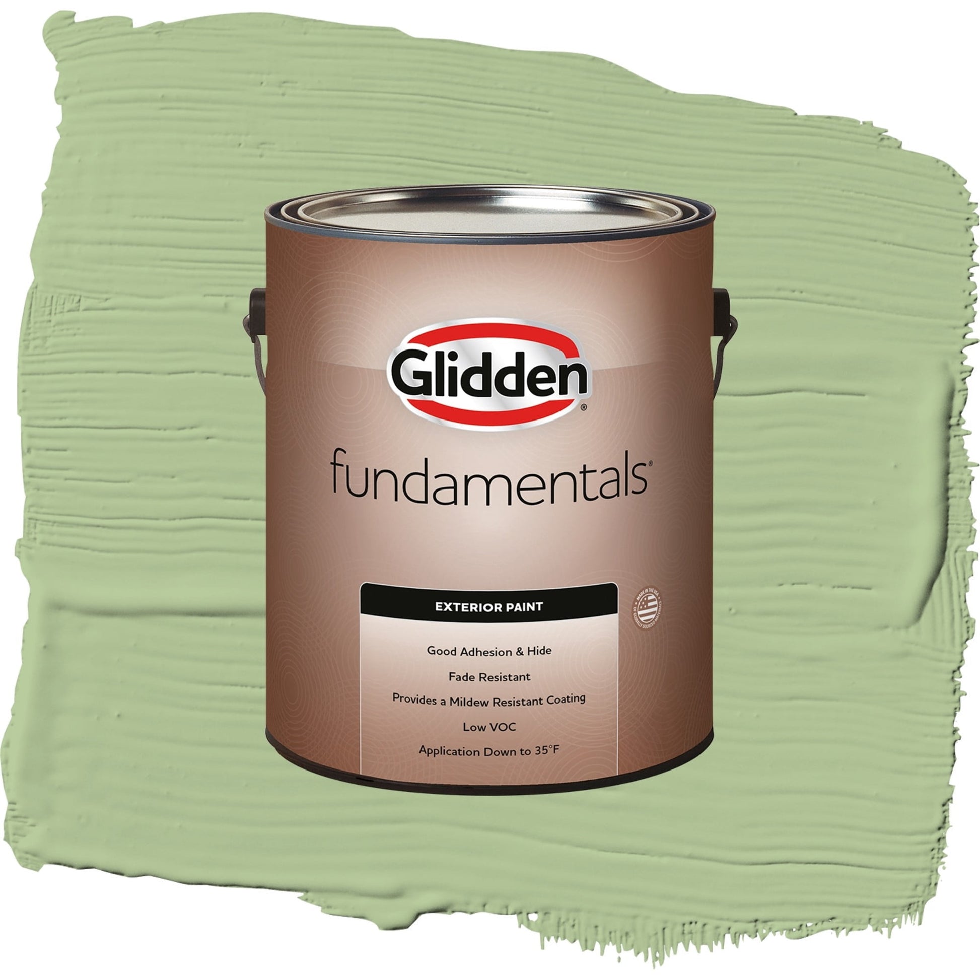Glidden Fundamentals Harmonious / Green, Semi-Gloss Exterior Paint, 1 Gallon