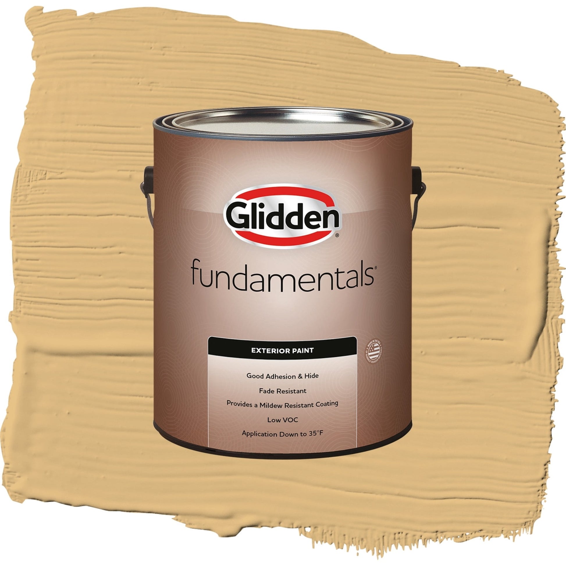 Glidden Fundamentals Honey Bunny / Yellow, Semi-Gloss Exterior Paint, 1 Gallon