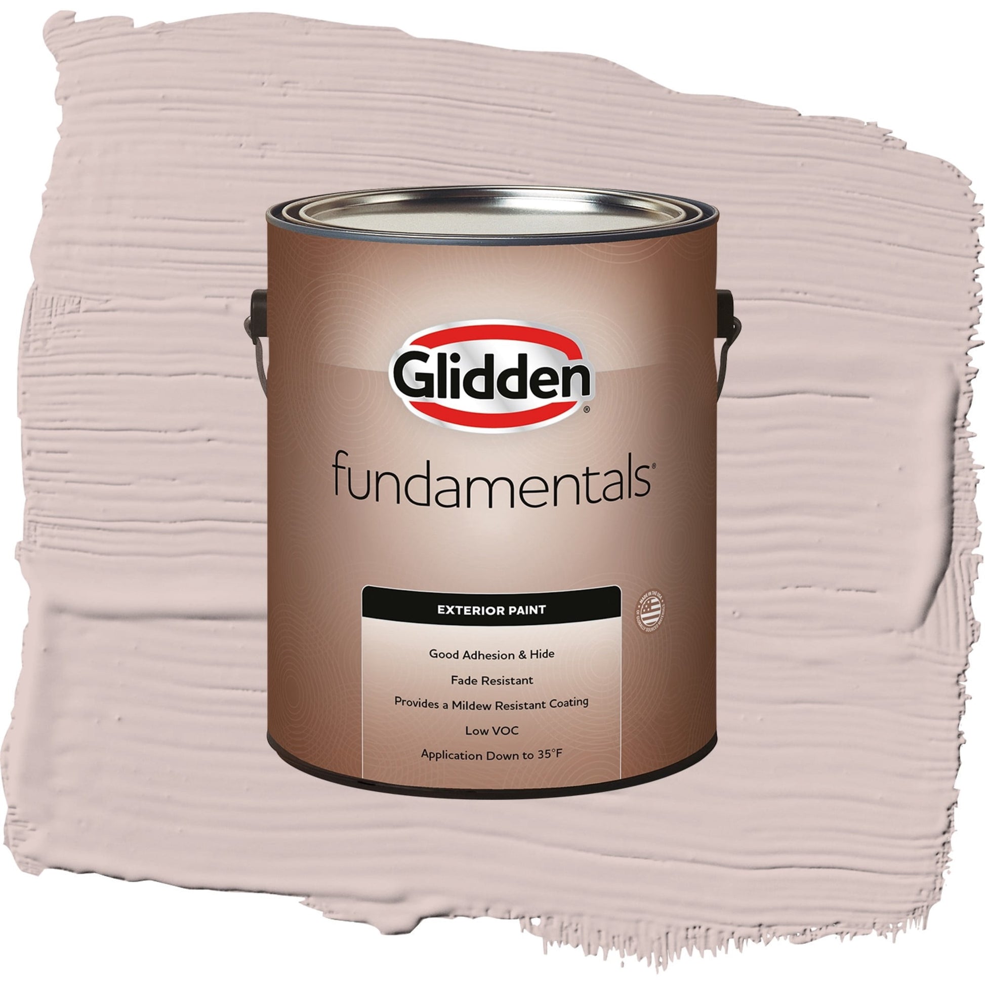 Glidden Fundamentals Just Gorgeous / Pink, Flat Exterior Paint, 1 Gallon