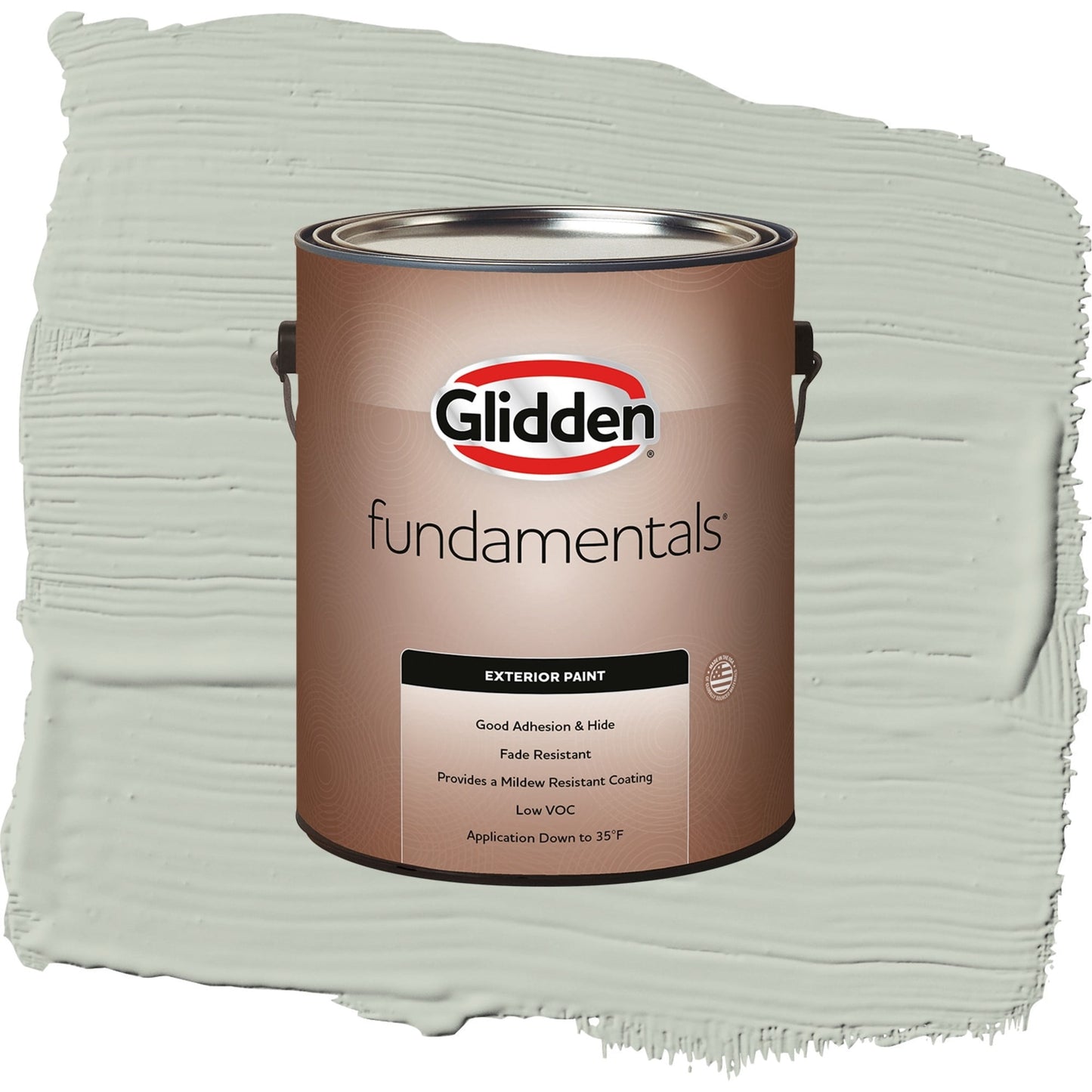 Glidden Fundamentals Life Lesson / Green, Flat Exterior Paint, 1 Gallon