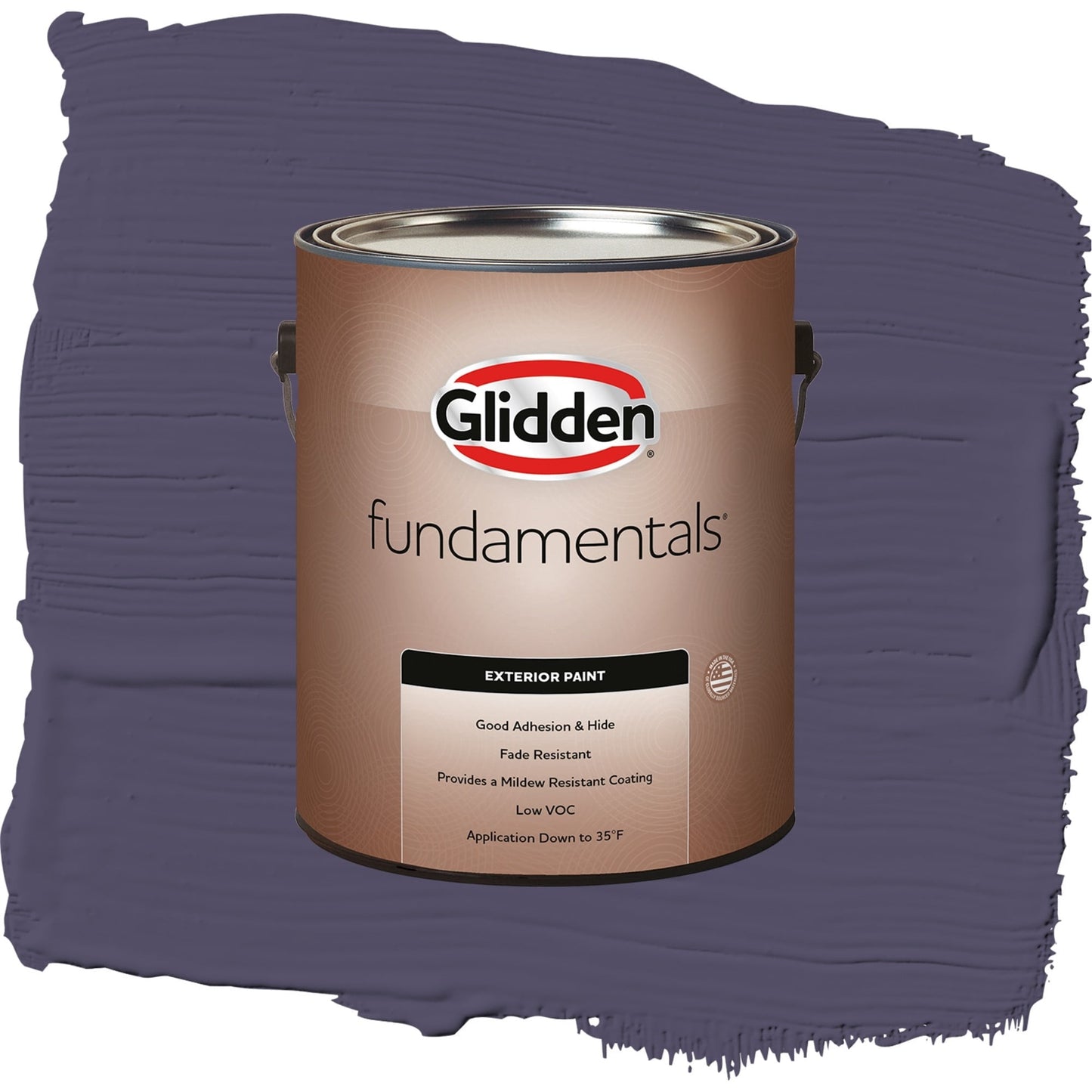 Glidden Fundamentals Magic Spell / Purple, Flat Exterior Paint, 1 Gallon