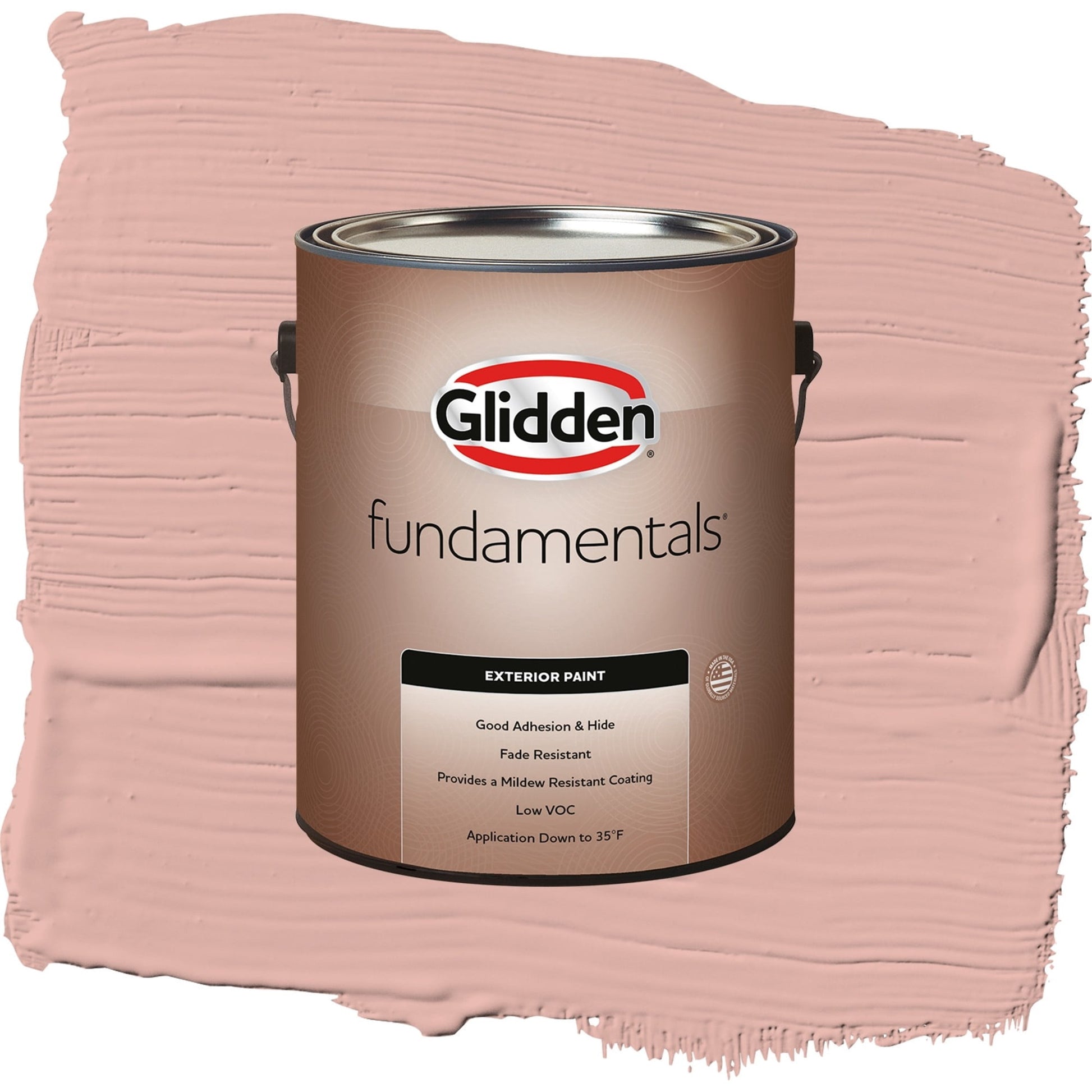 Glidden Fundamentals Mesa Pink / Orange, Satin Exterior Paint, 1 Gallon
