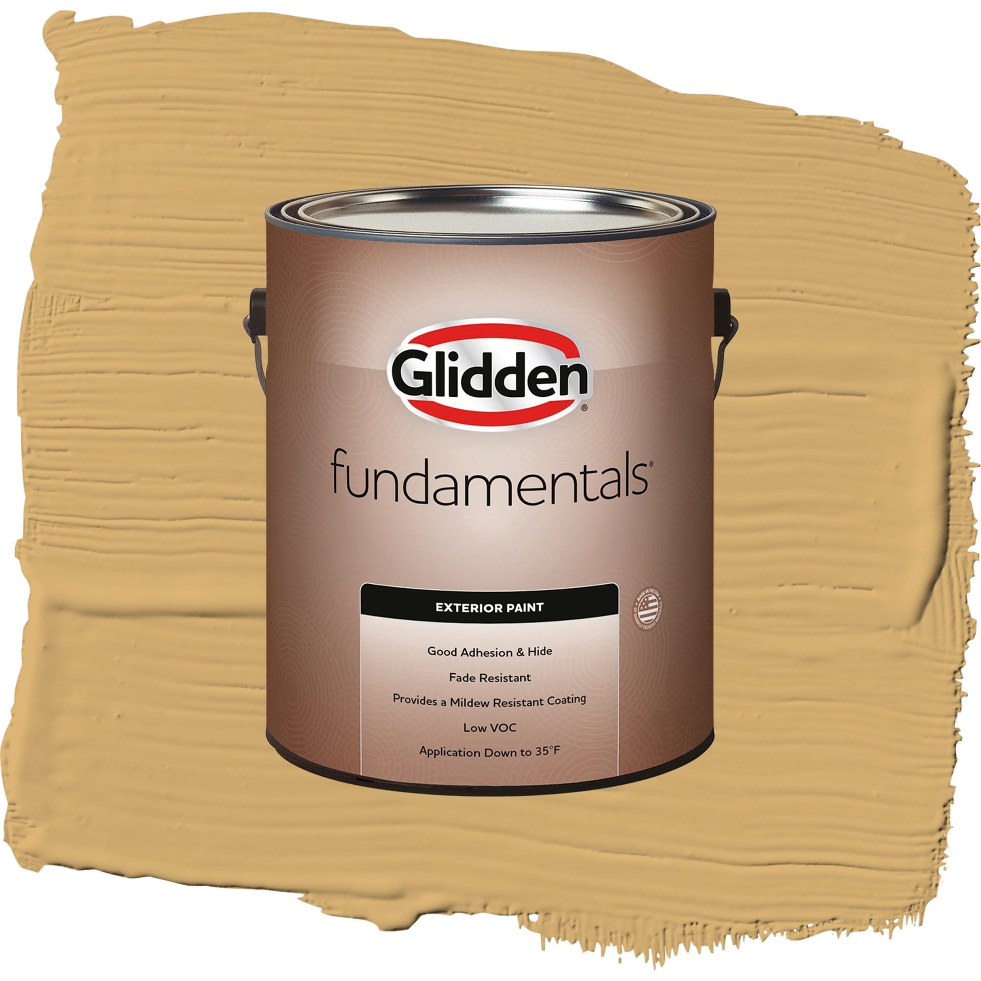 Glidden Fundamentals More Maple / Yellow, Semi-Gloss Exterior Paint, 1 Gallon