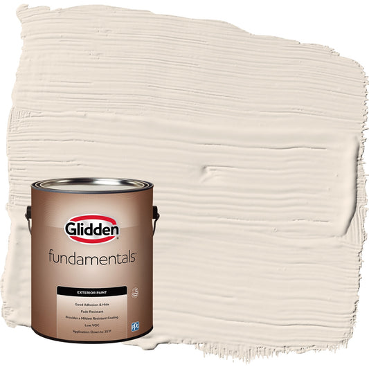 Glidden Fundamentals Pintura Exterior Satinada MarroquÃ­ Claro de Luna/beige, 1 GalÃ³n