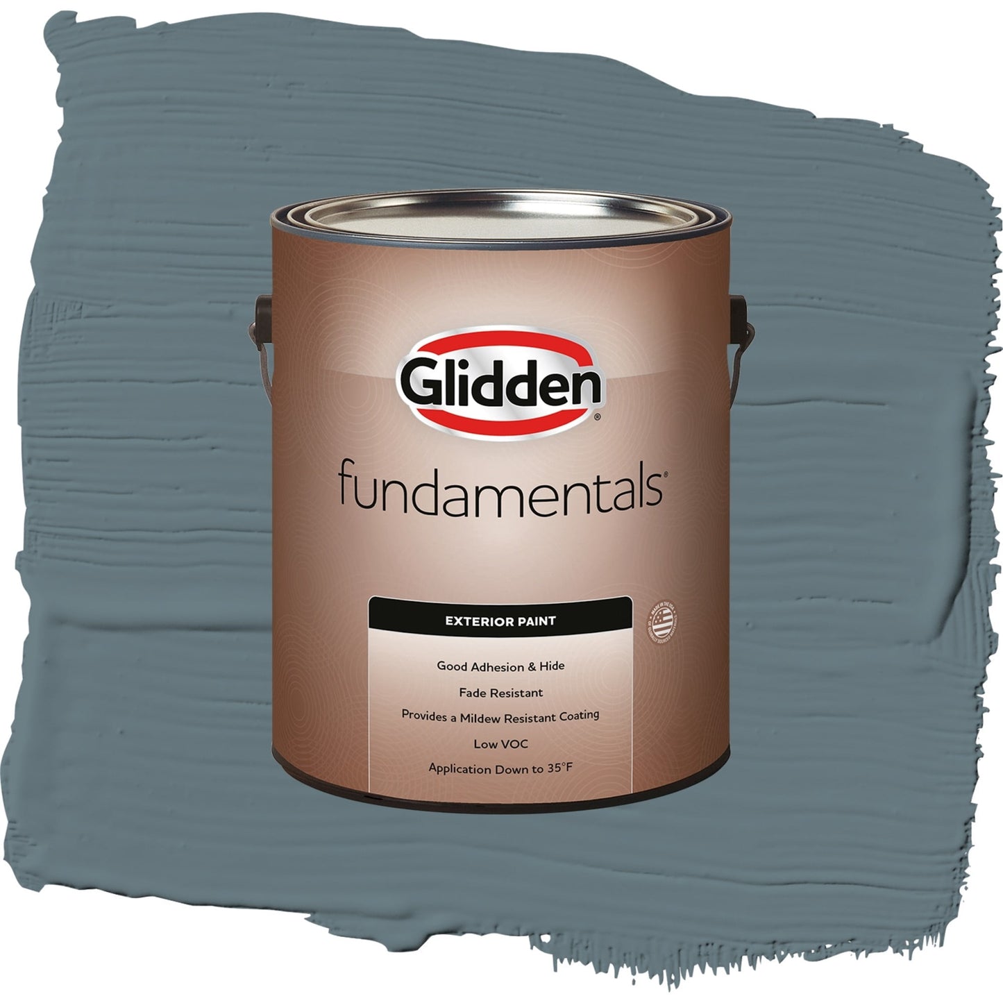 Glidden Fundamentals Night Rendezvous / Blue, Semi-Gloss Exterior Paint, 1 Gallon