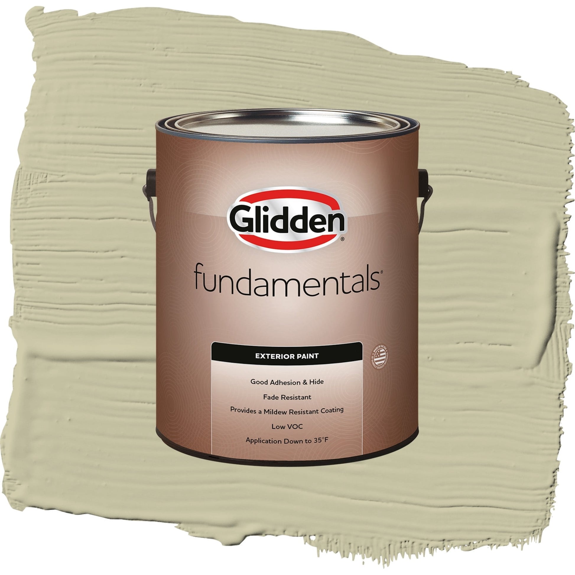 Glidden Fundamentals Northern Landscape / Green, Semi-Gloss Exterior Paint, 1 Gallon