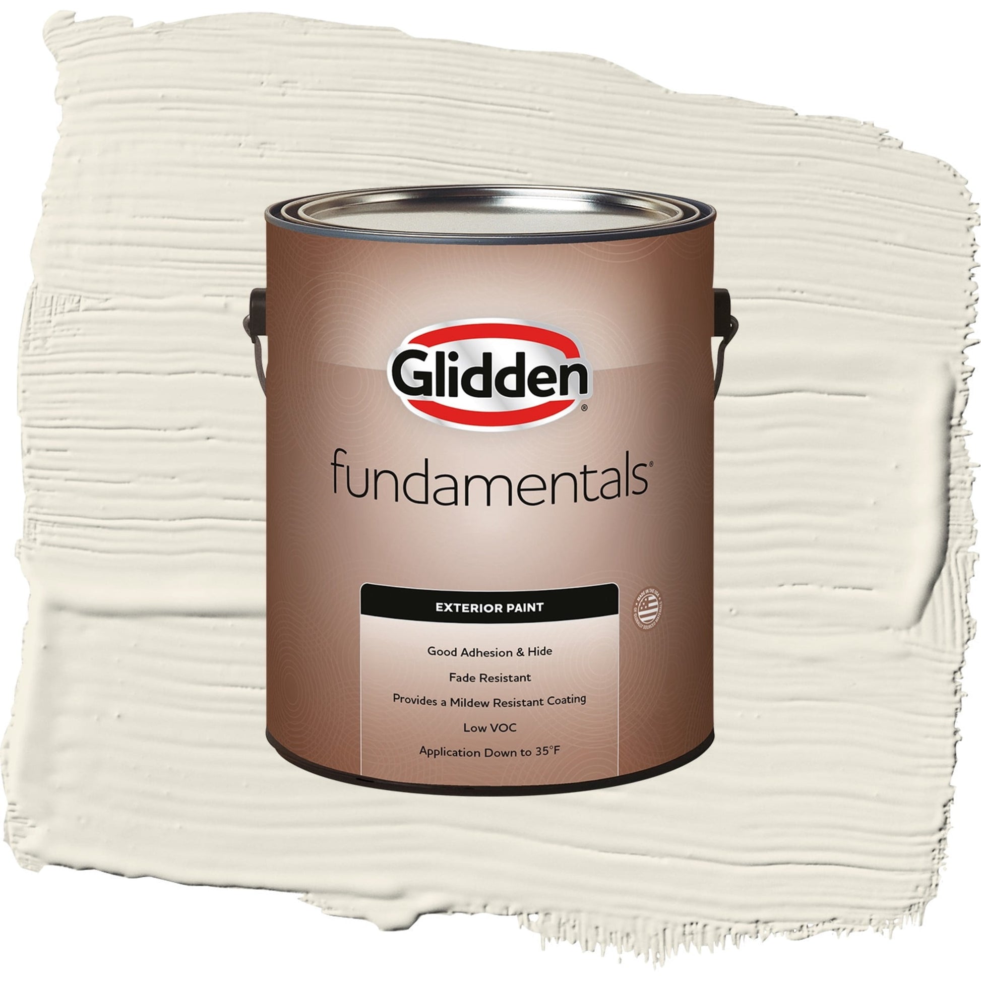 Glidden Fundamentals Oatmeal / Gray, Semi-Gloss Exterior Paint, 1 Gallon