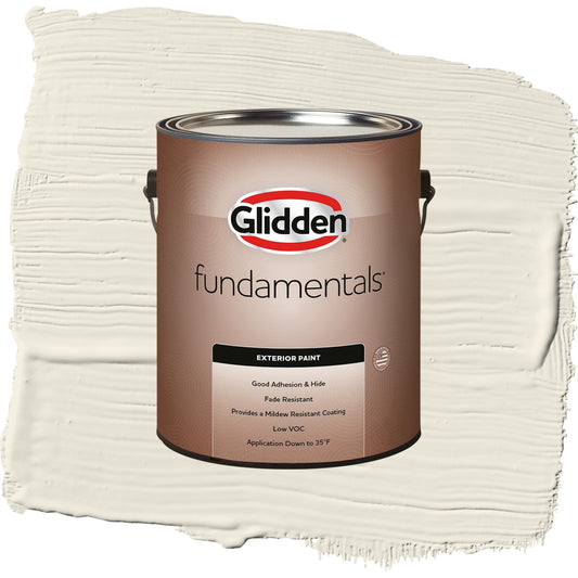 Glidden Fundamentals Off White / White Semi-Gloss Exterior Paint, 1 Gallon