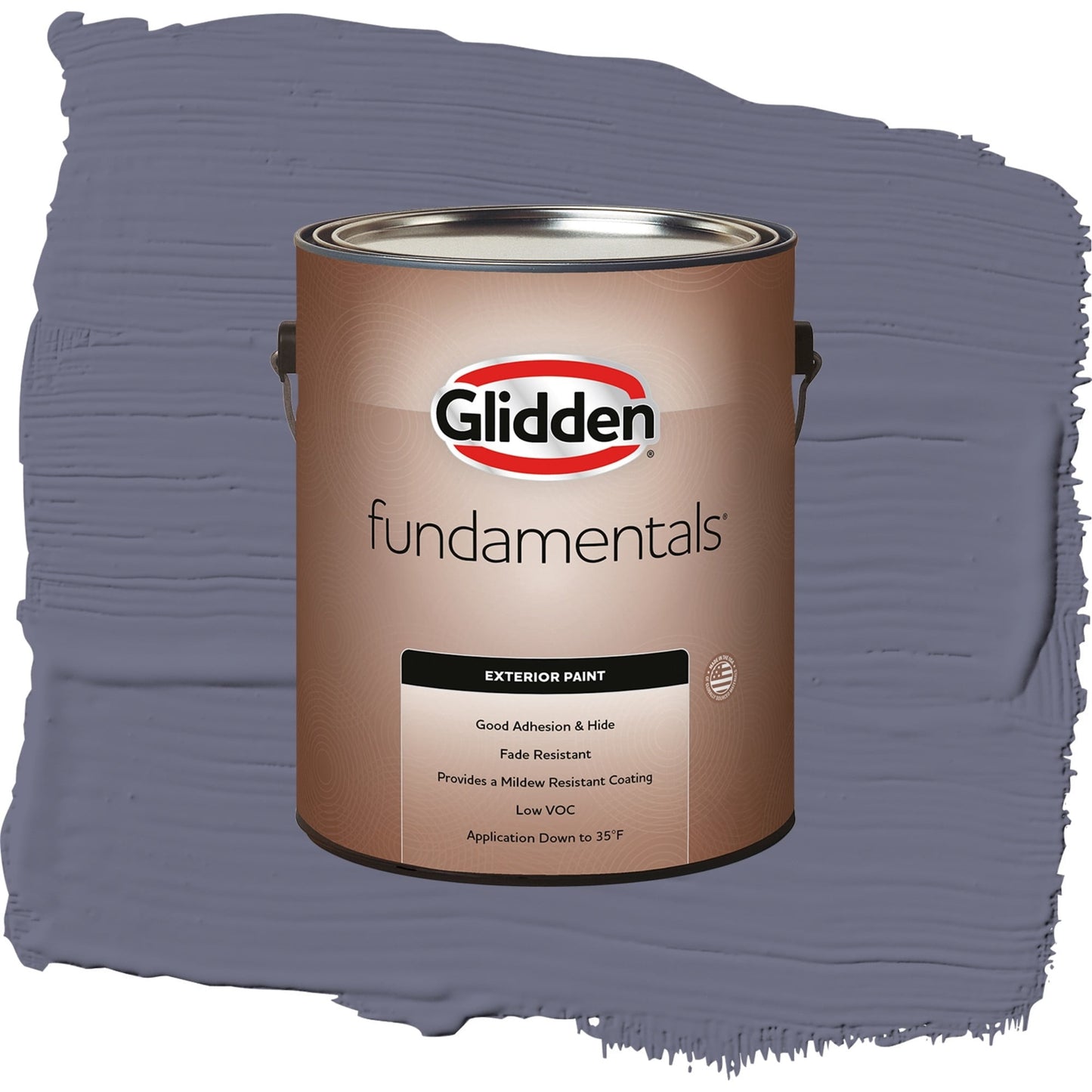 Glidden Fundamentals Old Mill Blue / Purple, Semi-Gloss Exterior Paint, 1 Gallon